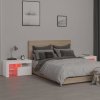 Szafki z oświetleniem LED, 2 szt., białe, 70x36,5x40 cm