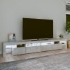 Szafka pod TV z oświetleniem LED, szarość betonu, 260x36,5x40cm
