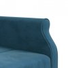 Sofa rozkładana L, niebieska, 271x140x70 cm, aksamit
