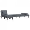 Sofa rozkładana L, ciemnoszara, 255x140x70 cm, aksamit