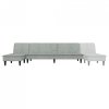 Sofa rozkładana L, jasnoszara, 255x140x70 cm, aksamit