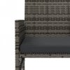 2-os. sofa ogrodowa ze stolikiem i stołkami, szara, polirattan