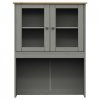 Kredens VIGO, szary, 78x40x175 cm, lite drewno sosnowe