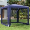 Namiot z 4 ścianami z siatki, niebieski, 2,5x2,5 m, HDPE