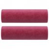 2-osobowa sofa z poduszkami, winna czerwień, 140 cm, aksamit