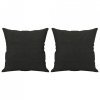 2-osobowa sofa z poduszkami, czarna, 120 cm, tkanina