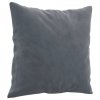 Sofa 2-osobowa z poduszkami, ciemnoszara, 120 cm, aksamit