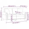 2-osobowa sofa z poduszkami, ciemnozielona, 120 cm, aksamit