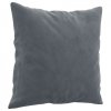 2-osobowa sofa z poduszkami, ciemnoszara, 140 cm, aksamit