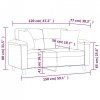 2-osobowa sofa z poduszkami, ciemnoszara, 120 cm, mikrofibra