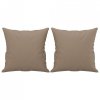 2-osobowa sofa z poduszkami, cappuccino, 120 cm, sztuczna skóra