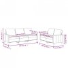 2-osobowa sofa z poduszkami, kremowa, sztuczna skóra