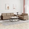 2-osobowa sofa z poduszkami, cappuccino, sztuczna skóra