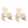 Krzesła bujane Adirondack, 2 szt., lite drewno jodłowe