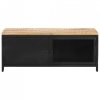 Stolik kawowy, 90x50x37 cm, lite, surowe drewno mango