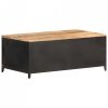 Stolik kawowy, 90x50x37 cm, lite, surowe drewno mango