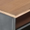 Stolik kawowy, szary, 90x50x35, lite drewno akacjowe