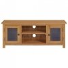 Szafka pod telewizor, 110x35x44 cm, lite drewno dębowe