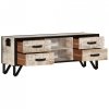 Szafka pod telewizor, 110x30x41 cm, lite drewno akacjowe