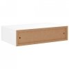 Półki ścienne z szufladą, 2 szt., białe, 40 x 23,5 x 10 cm, MDF