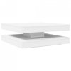 Stolik kawowy obrotowy 360 stopni biały 90x90x34,5 cm