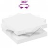 Stolik kawowy obrotowy 360 stopni biały 90x90x34,5 cm