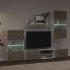 5-częściowe szafki pod telewizor z oświetleniem LED