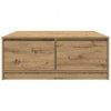 Stolik kawowy z szufladami Artisan Oak 100x100x40 cm