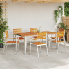 Krzesła ogrodowe  6 szt. 54.5x56x89 cm Lite drewno akacjowe, Krzesła składane  2 szt. Lite drewno akacjowe i stal, Krzesła składane  4 szt. Lite drewno akacjowe i stal