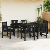 Krzesła do jadalni  6 szt Czarne 65,5x55,5x88 cm HDPE, Krzesła do jadalni  2 szt Czarne HDPE