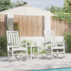 Krzesełka bujane  2 sztuki Białe 70x92x107.5 cm HDPE, Krzesełko bujane  Białe 70x92x108 cm HDPE