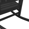Fotele bujane  2 szt. Czarny 70x92x107,5 cm HDPE, Fotel bujany  Czarny 70x92x108 cm HDPE
