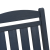 3-częściowy Zestaw Mebli Ogrodowych Granatowy HDPE,  Granatowe Krzesło Bujane 70x92x108 cm HDPE,  Stolik boczny Granatowy 38x38x46 cm HDPE
