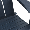 Zestaw ogrodowy  z 3 elementami granatowy HDPE, Składane krzesło Adirondack  granatowe 74.5x80.5x90 cm HDPE, Stolik boczny Adirondack  granatowy 38x38x46 cm HDPE