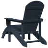 Krzesła Adirondack z podnóżkami 2 szt. granatowy HDPE,  Krzesło Adirondack z podnóżkiem granatowy HDPE