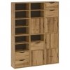 Szafki boczne 6 szt. ODDA 40x24x79 cm Drewno lite Sosna