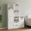 Szafki boczne 5 szt. ODDA 40x24x79 cm lite drewno sosnowe