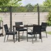 Zestaw 3 Czarny Polirattan, stal 56,5 x 57 x 83 cm Trwały
