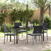Zestaw 3 Czarne Polirattan 54x62,5x89 cm Trwałe
