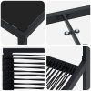Zestaw 9-elementowy do jadalni ogrodowej Czarny PVC Rattan
