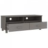 Szafka pod TV HAMAR, jasnoszara, 106x40x40 cm, drewno sosnowe