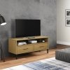 Szafka pod TV OSLO, metalowe nóżki, brązowa, sosnowa
