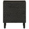 Szafki nocne, 2 szt., czarne, 40x33x46 cm, lite drewno mango