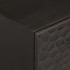 Szafki nocne, 2 szt., czarne, 40x33x46 cm, lite drewno mango