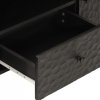 Szafka pod telewizor, czarna, 105x33x46 cm, lite drewno mango