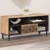 Szafka pod telewizor, 100x33x46 cm, lite drewno mango