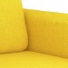 Sofa 2-osobowa, jasnożółta, 120 cm, tapicerowana tkaniną