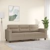 3-osobowa sofa, taupe, 180 cm, tapicerowana mikrofibrą