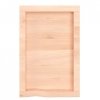 Półka, 40x60x(2-4) cm, surowe lite drewno dębowe