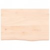 Półka, 60x40x(2-4) cm, surowe lite drewno dębowe